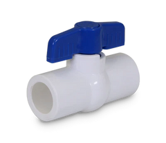 Everflow 265S034 3/4 Sch. 40 PVC Solvent Ball Valve White NSF Approved