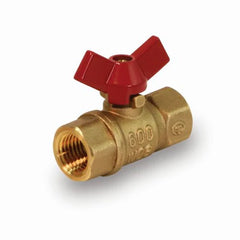 Everflow 615FF014-NL 1/4 FIP Mini Ball Valve Butterfly Handle Lead Free