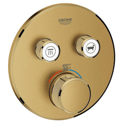 GROHE 29137GN0 Grohtherm® Three Handle Thermostatic Valve Trim in Brushed Cool Sunrise