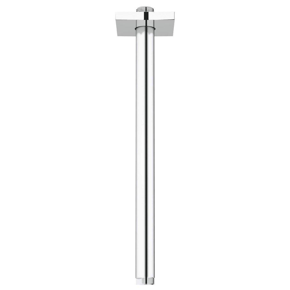 GROHE 27487000 Rainshower 12 in. Ceiling Shower Arm with Square Flange in Starlight Chrome