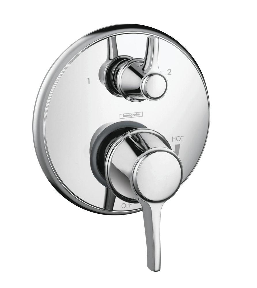 Hansgrohe 04449000 C Two Handle Pressure Balancing Valve Trim in Polished Chrome