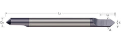 Micro 100 RTC-125-23 M100 1/8x3 30DEG DBL END CARB ENGRAVING TOOL