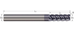 Micro 100 AR-5 Brazed Tool, Solid Carbide, 0.3125 in Shank, 2.25 in Overall Length