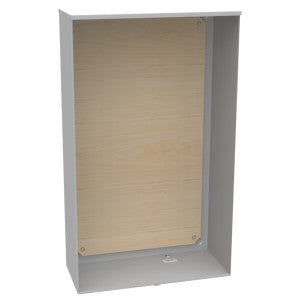 Milbank U4769-O 32in-54in-14in Painted Steel No Knockouts Lift Off Front Hasp Wood Back Panel Installed