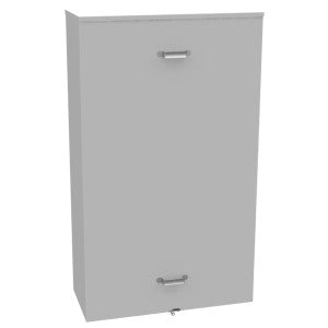 Milbank U4769-O 32in-54in-14in Painted Steel No Knockouts Lift Off Front Hasp Wood Back Panel Installed