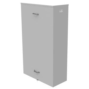 Milbank U4769-O 32in-54in-14in Painted Steel No Knockouts Lift Off Front Hasp Wood Back Panel Installed