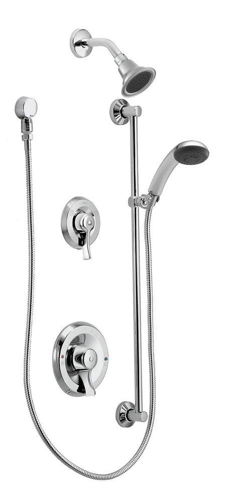 Moen T8342EP15 Shower Trim Kit with Double Lever Handle in Polished Chrome