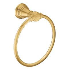 Moen YB8486BG Weymouth Round Closed Towel Ring in Brushed Gold