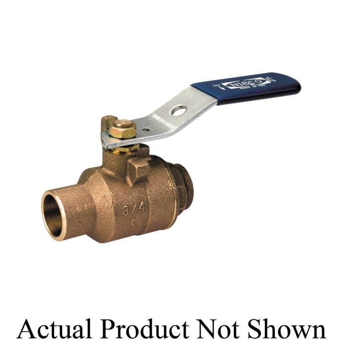 NIBCO NJ8300C S-580-70 1-1/2 in DZR Bronze Conventional Port Solder 600# Ball Valve