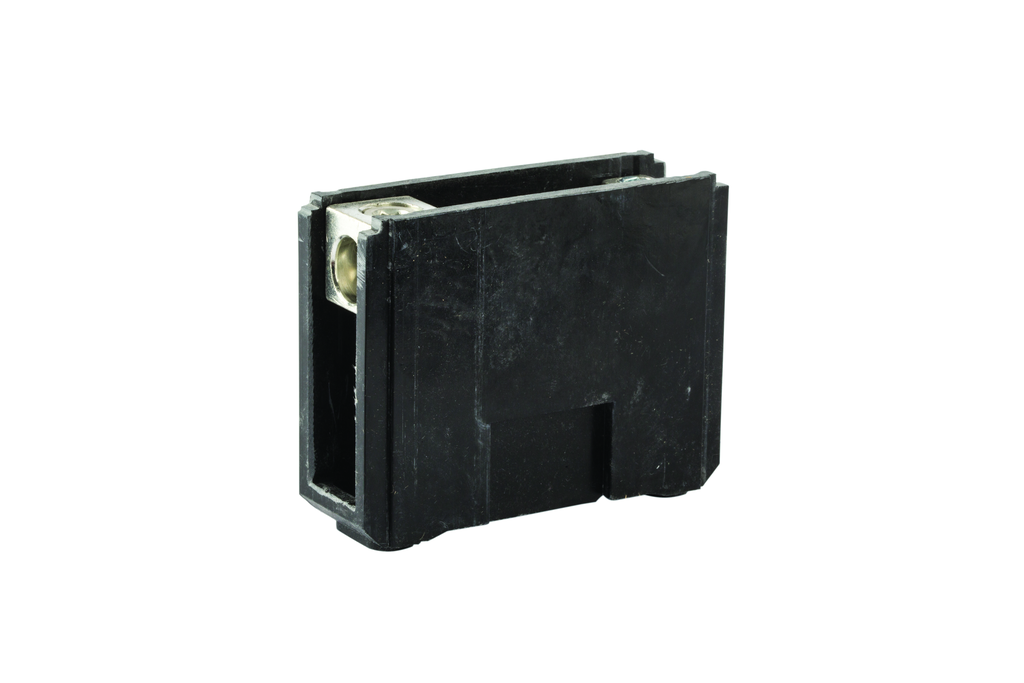 NSI Industries AL-R2-K6 4 AWG to 500 MCM Line 14 to 2/0 AWG Load 8-Terminal Black Aluminum Double Primary Power Distribution Block