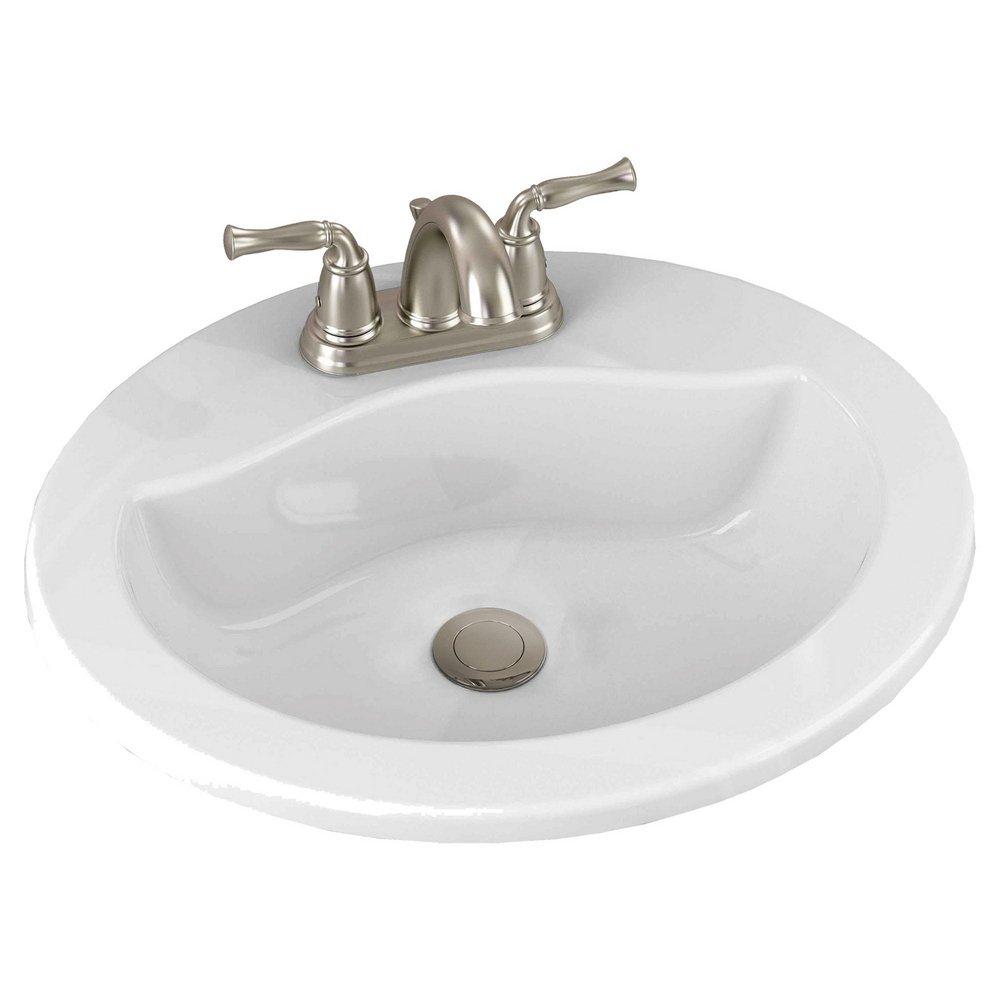 American Standard 0236.004.020 Cadet 24-1/2 x 20 in. Oval Pedestal Bathroom Sink in White