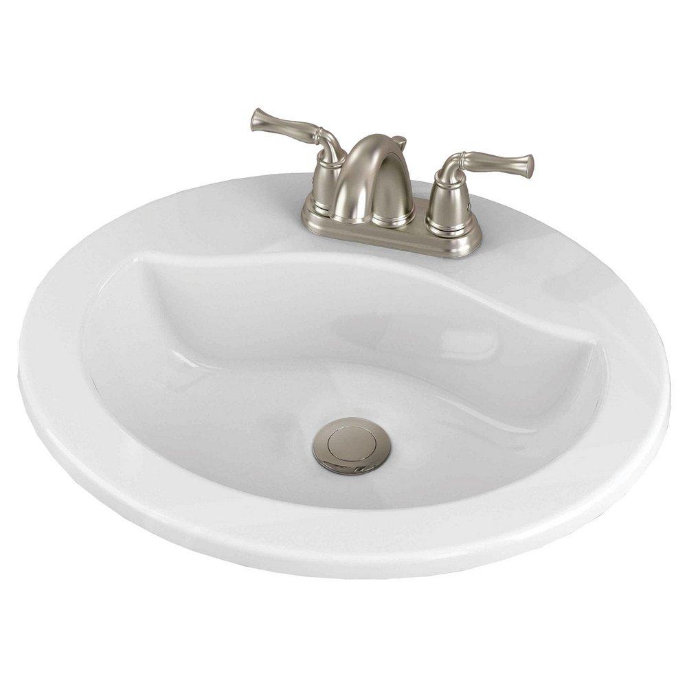 American Standard 0236.004.020 Cadet 24-1/2 x 20 in. Oval Pedestal Bathroom Sink in White