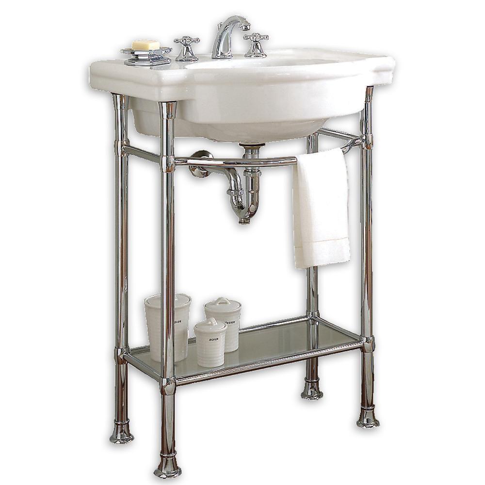 American Standard 8711.000.002 Retrospect Console Tables in Polished Chrome Console Leg