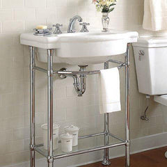 American Standard 8711.000.002 Retrospect Console Tables in Polished Chrome Console Leg