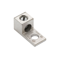 BURNDY KA44U Aluminum Universal Terminal, 1 Hole, 500-1000 kcmil, 1/2 Stud, 1 Screw, Al/Cu Rated, Tin Plated