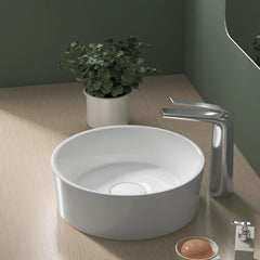 DXV D20090015.415 Pop® 15 x 15 in. Round Vessel Mount Bathroom Sink in Canvas White