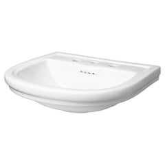 DXV D20005008.415 St. George 23-3/4 x 20-1/8 in. Oval Pedestal Bathroom Sink in Canvas White