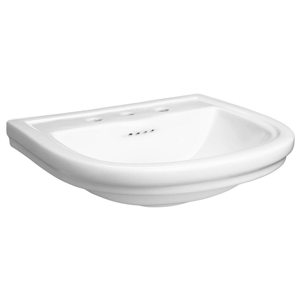 DXV D20005008.415 St. George 23-3/4 x 20-1/8 in. Oval Pedestal Bathroom Sink in Canvas White