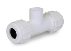 Everflow 375CT034 | 3/4 PVC Compression Tee Solvent Branch NSF Approved | 375CT034