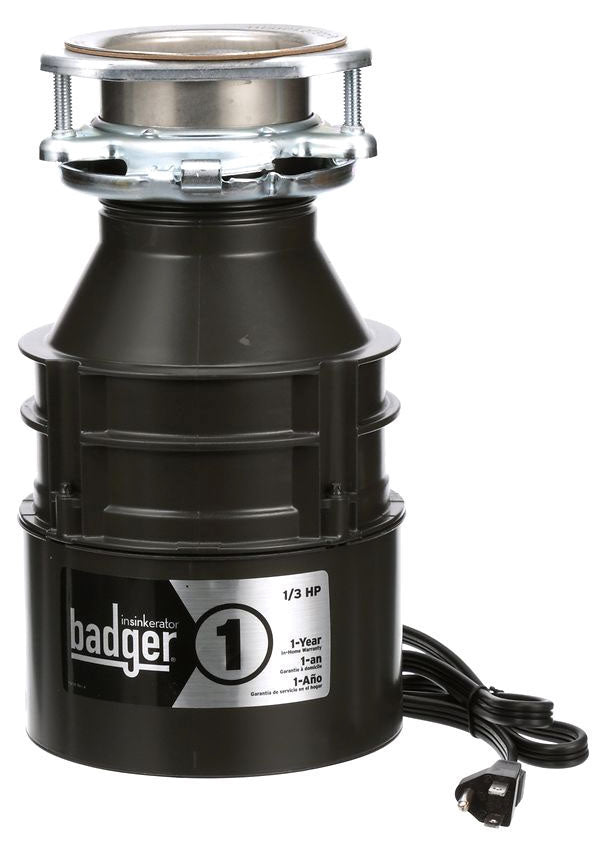 InSinkErator BADGER1 Food Waste Disposer 1/3 HP 26 Oz Capacity