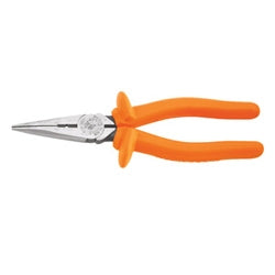 Klein Tools D203-8N-INS Insulated Long Nose Pliers, Side-Cutting/Stripping