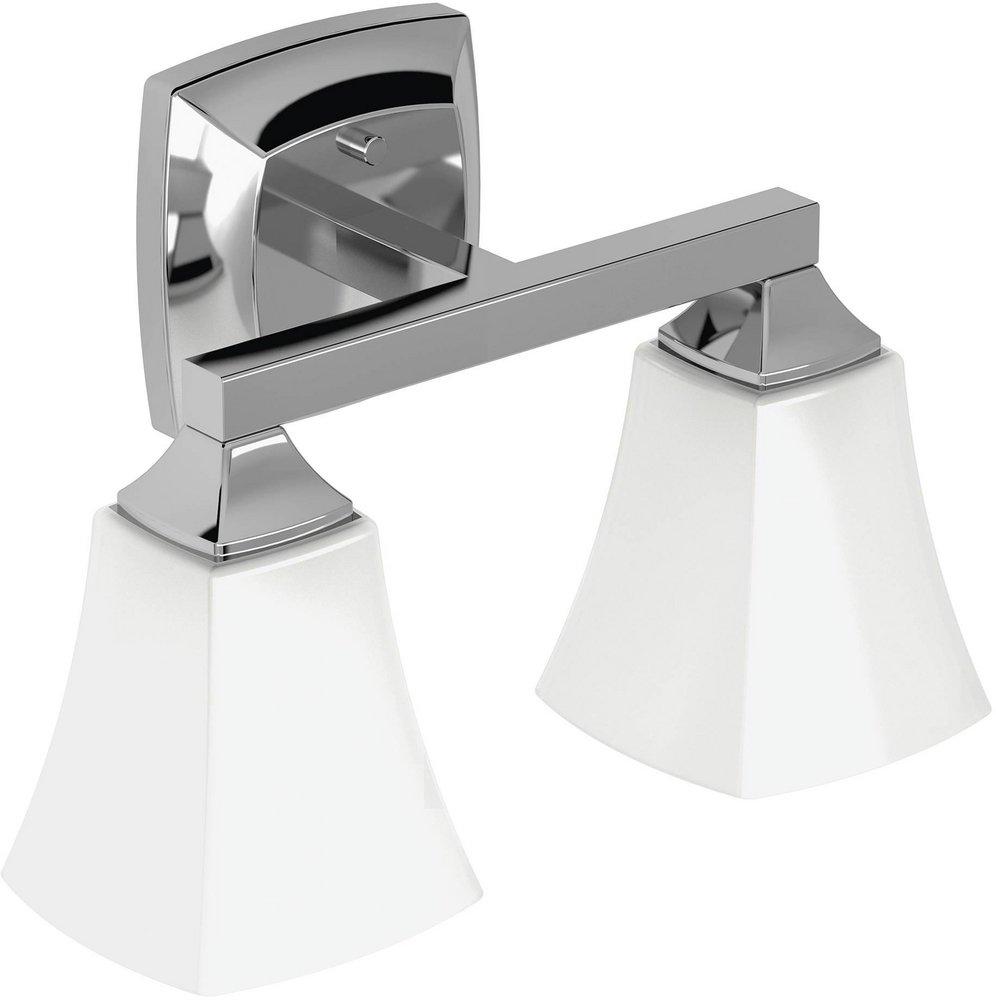 Moen YB5162CH Voss 2-Globe Up/Down Lighting Bathroom Vanity Light Fixture in Polished Chrome