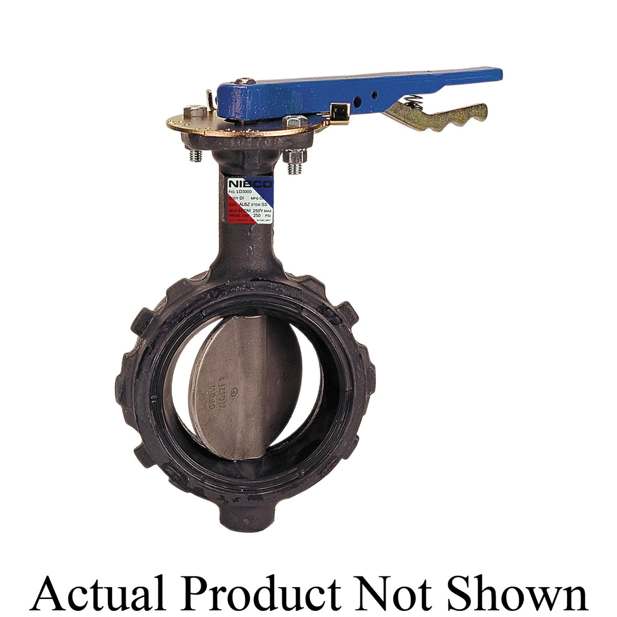 NIBCO NLH243K Wafer Style Butterfly Valve 6 in Nominal 125/150 lb