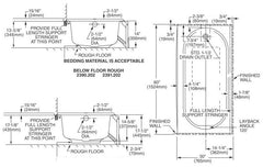 American Standard 2392.202.020 Princeton Bath Americast Left Drain Above Floor Rough