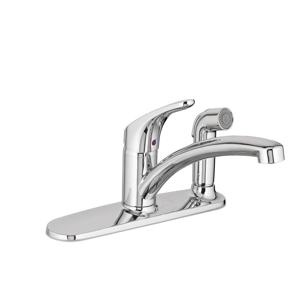 American Standard 7074030.002 Colony Soft Single Handle Kitchen Faucet with Side Spray 1.5 gpm