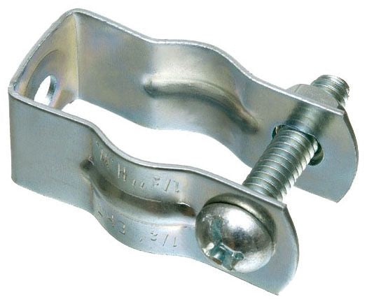 Arlington 2025 #2-1/2 to 3 Trade Size, Plated Steel with 1/4 Bolt and 1/4 Hex Nut, Pipe Size Rigid 1-1/4, EMT Size 1-1/4 to 1-1/2