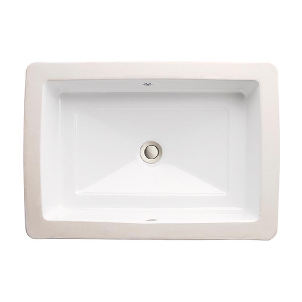 DXV D20050000.415 Pop® 20-7/8 x 14-5/8 in. Rectangular Undermount Bathroom Sink in Canvas White