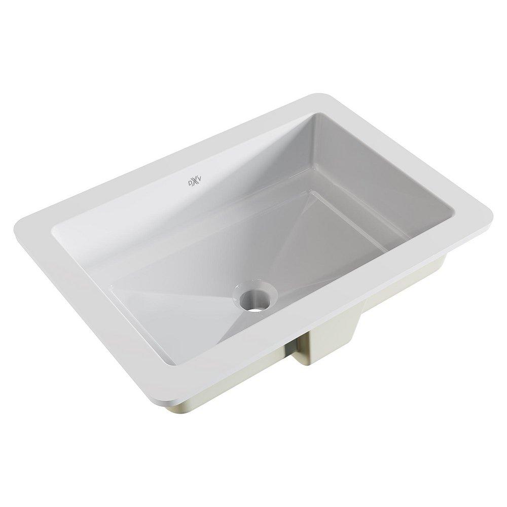 DXV D20050000.415 Pop® 20-7/8 x 14-5/8 in. Rectangular Undermount Bathroom Sink in Canvas White