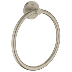 GROHE 40365EN1 Essentials Round Closed Towel Ring in StarLight Brushed Nickel