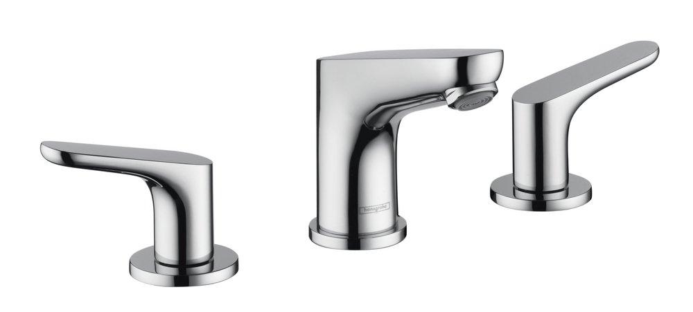 Hansgrohe 04369000 Focus Two Handle Widespread Bathroom Sink Faucet in Polished Chrome