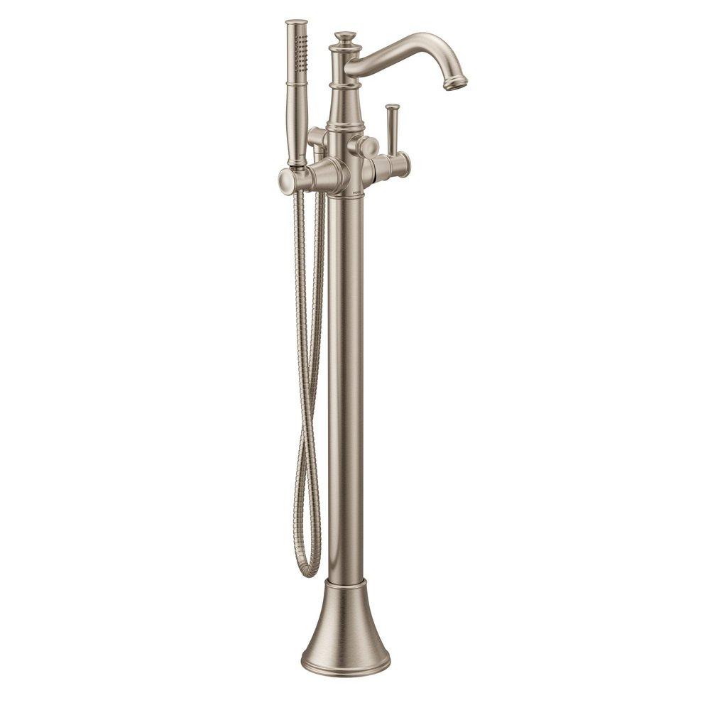 Moen 9025BN Belfield Single Handle Lever Floor Mount Filler in Brushed Nickel