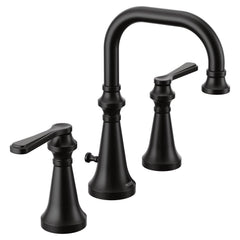 Moen TS44102BL Colinet Two Handle Widespread Bathroom Sink Faucet in Matte Black