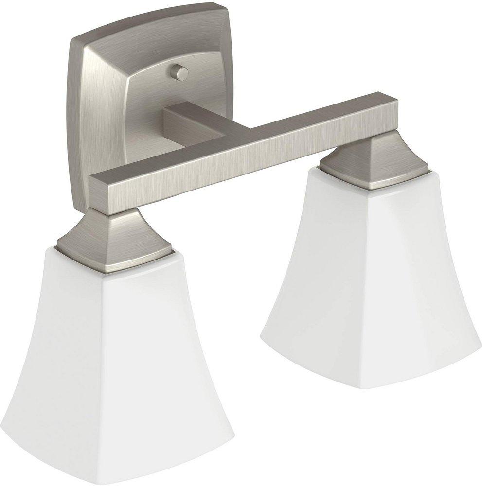 Moen YB5162BN Voss 2-Light Bathroom Vanity Light in Brushed Nickel