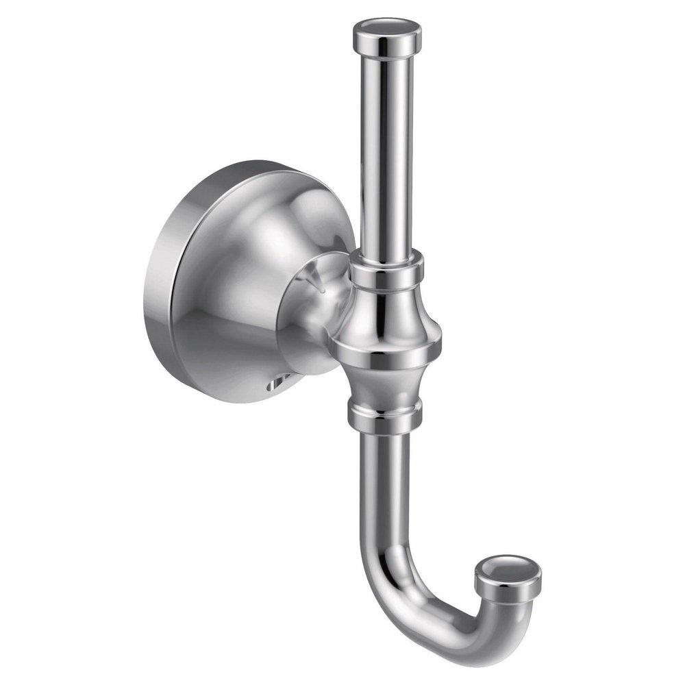 Moen YB0503CH Colinet 2-Hook Robe Hook in Chrome