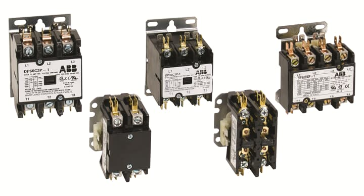 ABB DP60C3P-1 60A 3-Pole Non-Reversing Definite Purpose Contactor, 120V AC Coil