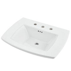 American Standard 0445008020 Edgemere 25 x 19-1/2 in. Rectangular Pedestal Bathroom Sink in White