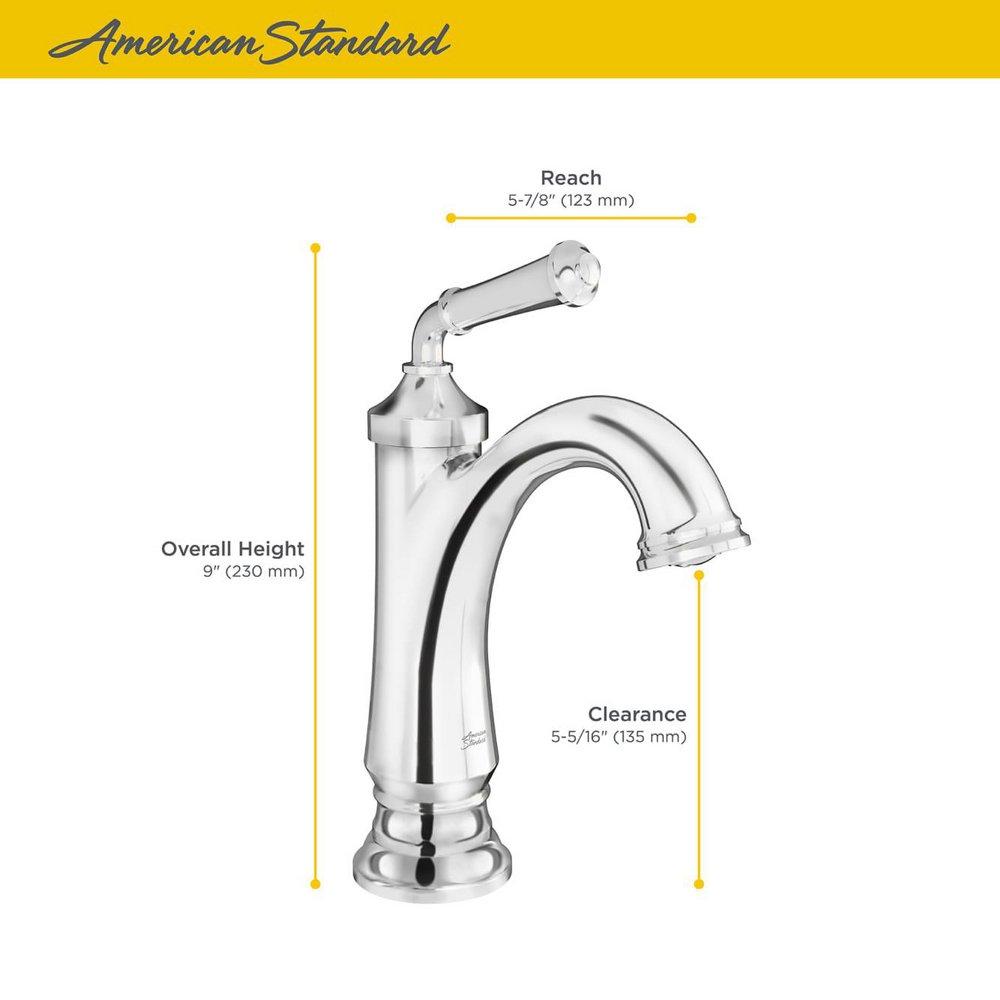 American Standard 7052107.295 Delancey Single Handle Monoblock Bathroom Sink Faucet in Brushed Nickel