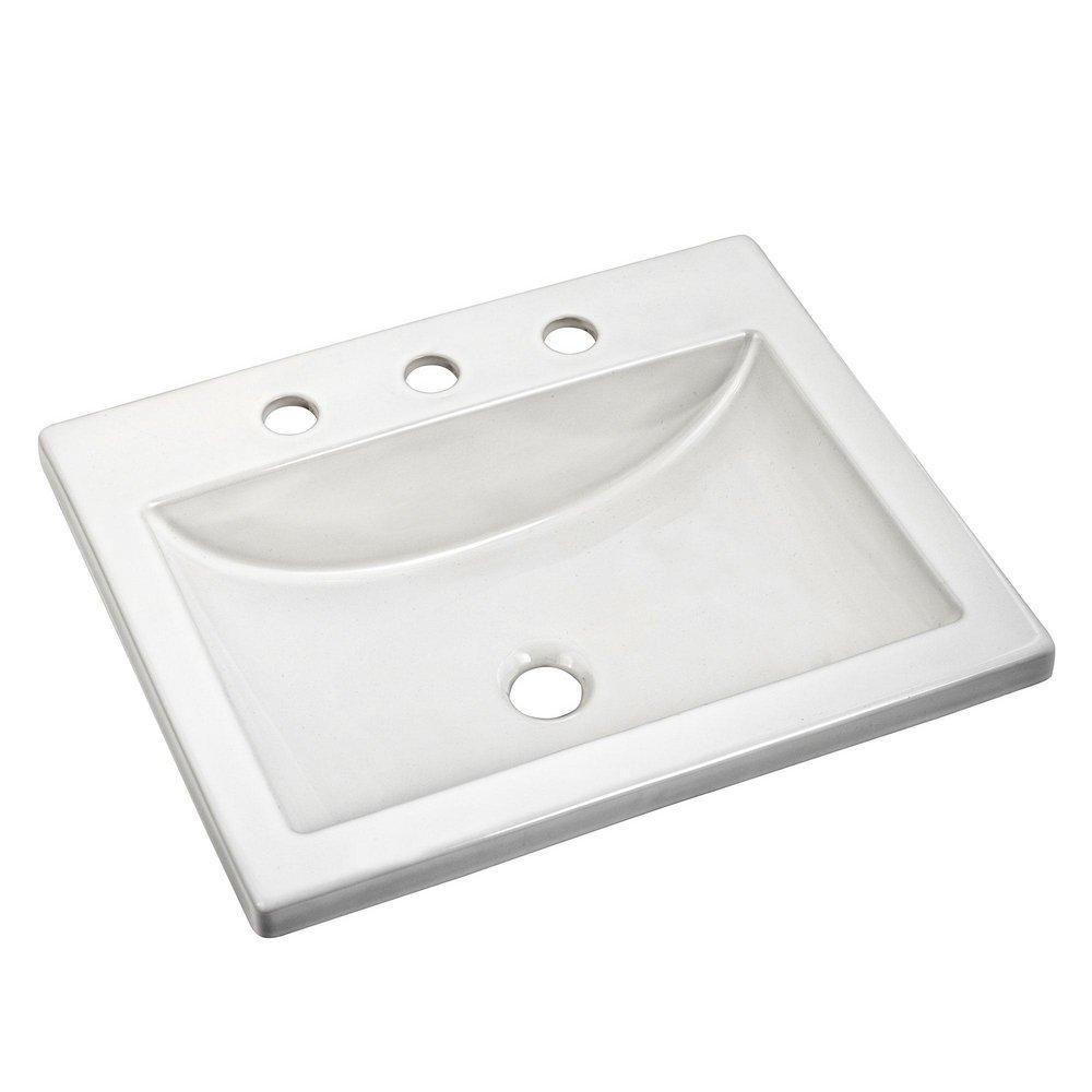 American Standard 0643.008.020 Studio® 21-1/4 x 17-3/4 in. Rectangular Drop-in Bathroom Sink in White