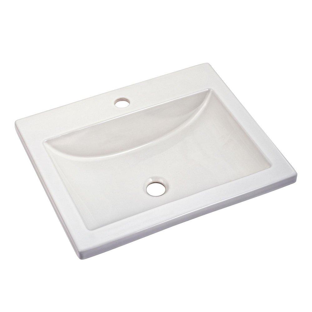 American Standard 0643001.020 Studio 21-1/4 x 17-3/4 in. Rectangular Drop-in Bathroom Sink in White