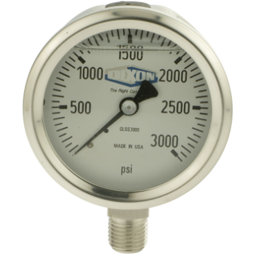 Dixon Valve & Coupling GLSS300 Liquid Pressure Gauge 0-300 PSI