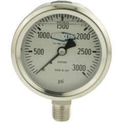 Dixon Valve & Coupling GLSS300 Liquid Pressure Gauge 0-300 PSI