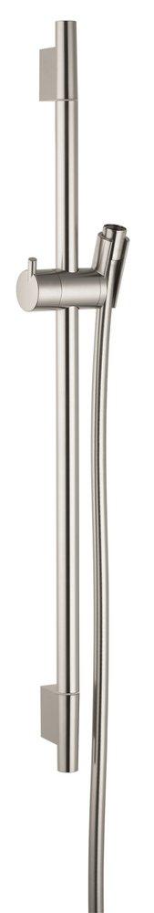 Hansgrohe 28632820 Unica S Wall Mount Slide Bar with Angle Adjustable Holder in Brushed Nickel