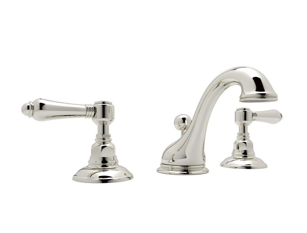 ROHL A1408LMPN-2 Viaggio Two Handle Widespread Bathroom Sink Faucet in Polished Nickel