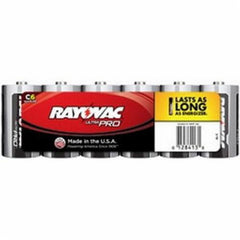 Rayovac AL-C Ultra Pro Battery, Alkaline, 1.5 VDC Nominal, 7800 mAh Nominal, C