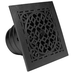 Rectorseal 81918 Ceiling Diffuser Square with Antique Grille 8 x 8 Inch Black Plastic