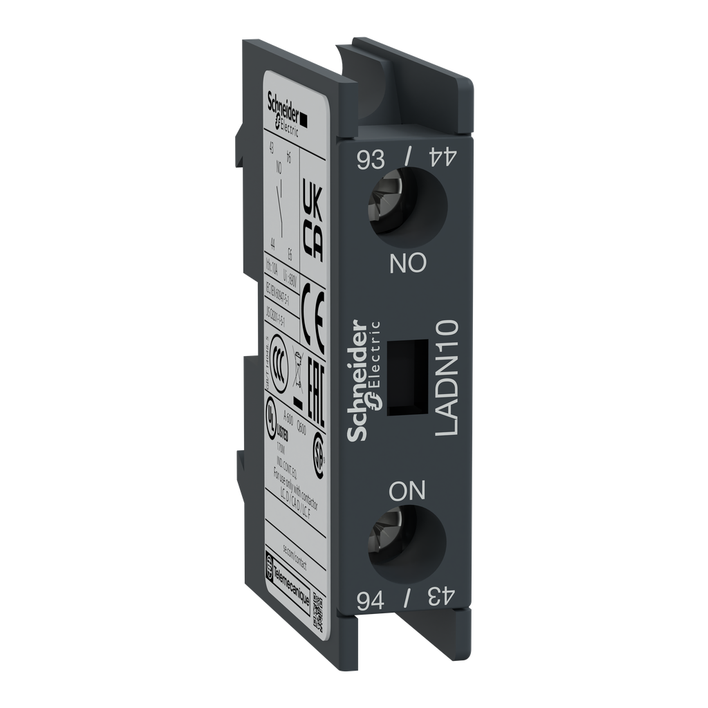 Schneider Electric LADN10 Auxiliary Contact Block with Screw Terminal 10A 690 VAC